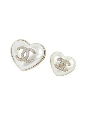 Chanel Brooch Gold And White #319478C13B